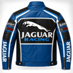 Jaguar Racing Blue Men’s Leather Motorcycle Jacket | Blackstone Jackets