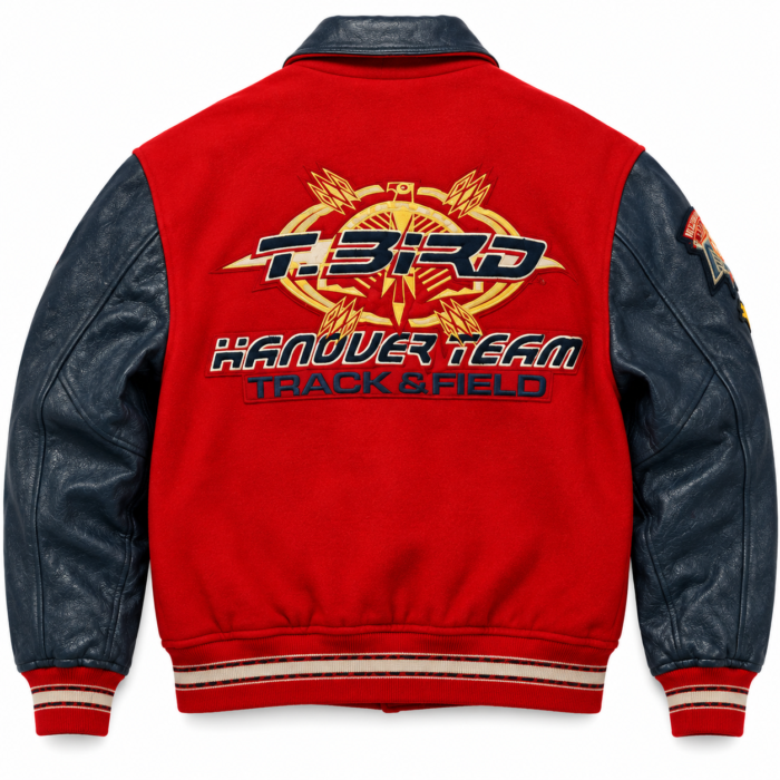 Avirex T-Bird Red & Navy Varsity Jacket | Blackstone Jackets