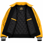 Avirex Yellow and Black Varsity Bomber Jacket | Blackstone Jackets