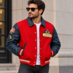 Avirex T-Bird Red & Navy Varsity Jacket | Blackstone Jackets