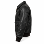 Jetstream Black Men's A-2 Flight Leather Jacket | Blackstone Jackets
