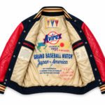 Avirex Gold Dragons Navy and Red Varsity Bomber Jacket | Blackstone Jackets