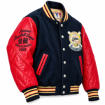 Avirex Gold Dragons Navy and Red Varsity Bomber Jacket | Blackstone Jackets