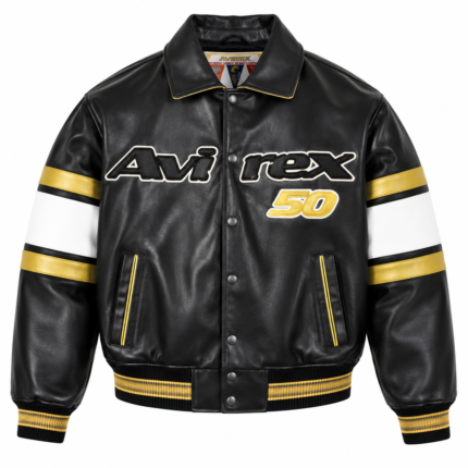 Avirex 50th Anniversary Varsity Jacket — front view