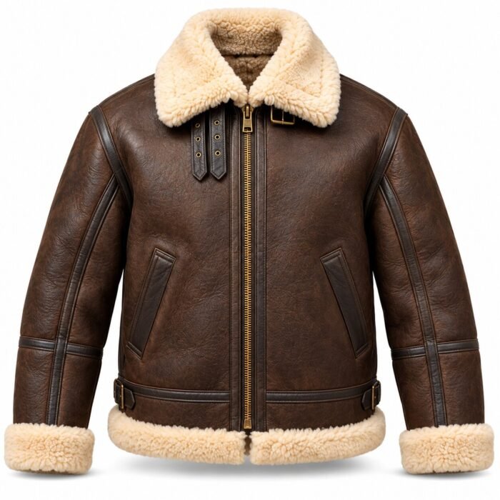 Aero Seal Brown With Cream Shearling Men's B-3 Shearling Flight Leather Jacket | Blackstone Jackets Aero Seal Brown With Cream Shearling Men's B-3 Shearling Flight Leather Jacket | Blackstone Jackets