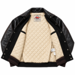 Avirex All Star American Black Wool and Leather Varsity Bomber Jacket | Blackstone Jackets