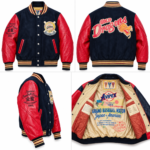 Avirex Gold Dragons Navy and Red Varsity Bomber Jacket | Blackstone Jackets