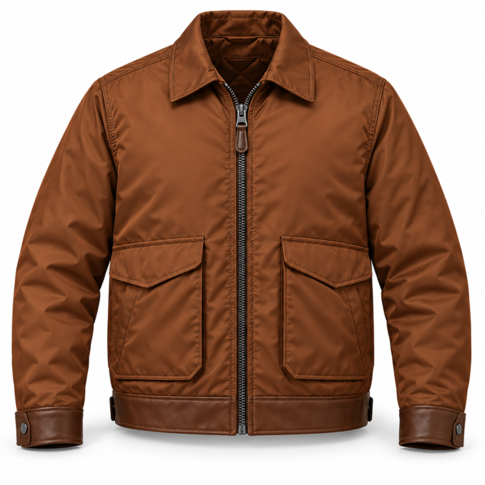 Maverick Cognac Brown Men's Classic Flight Jacket | Blackstone Jackets