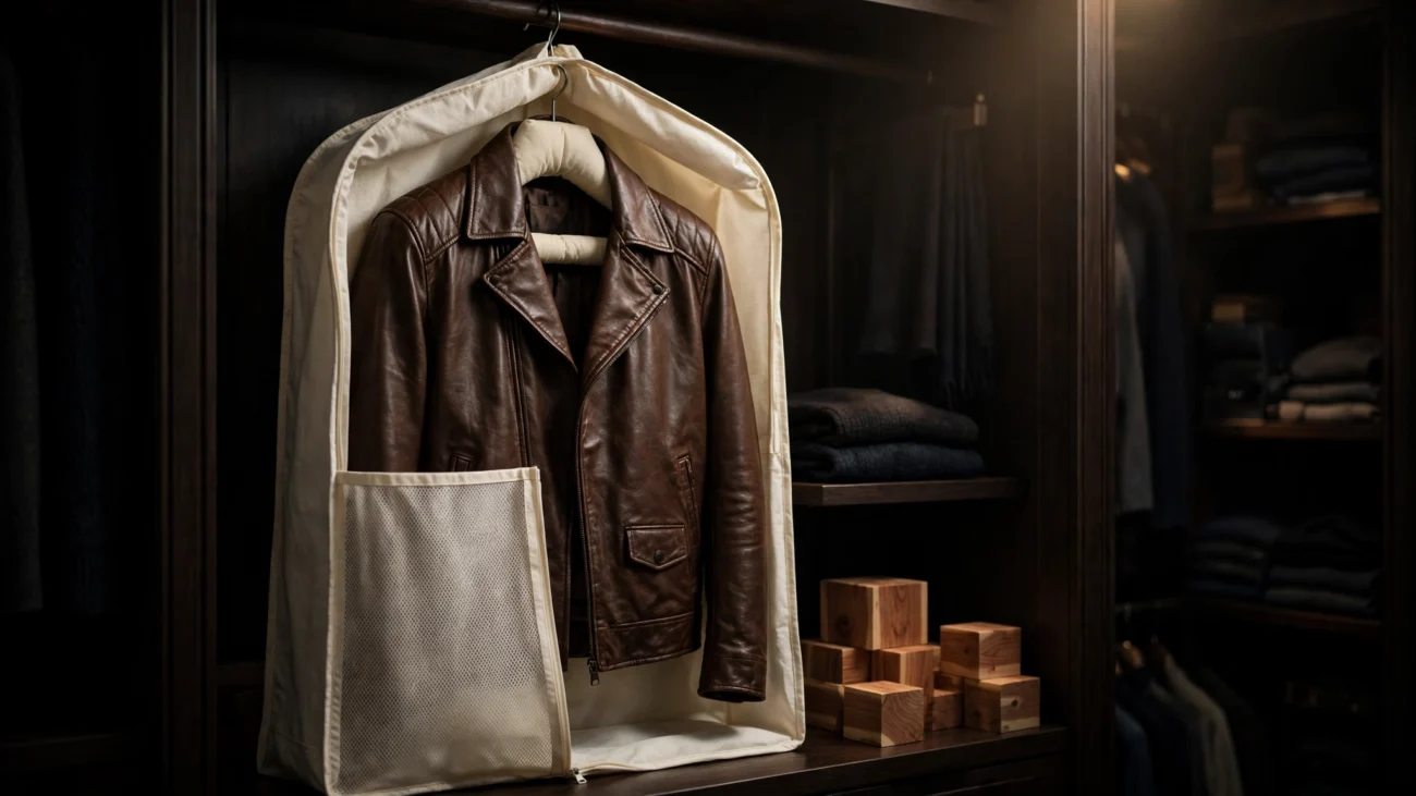 store leather jackets in summer