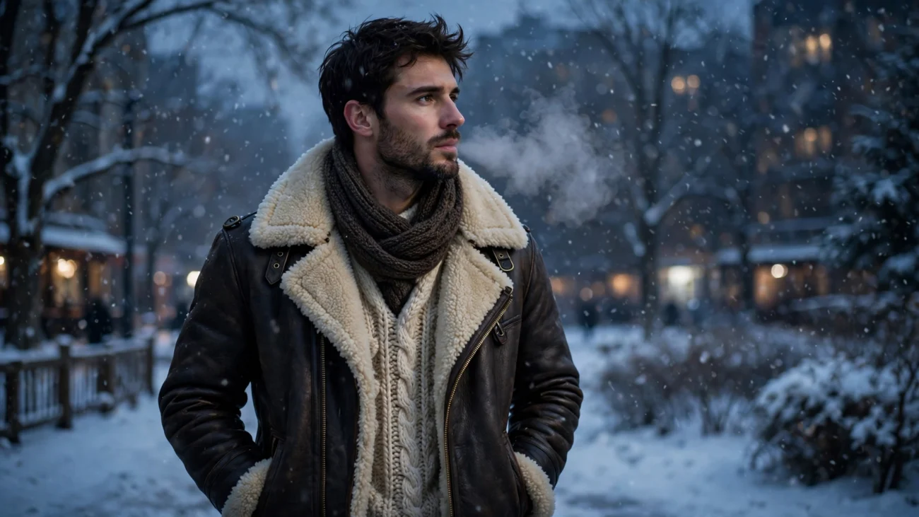 leather jacket winter layering
