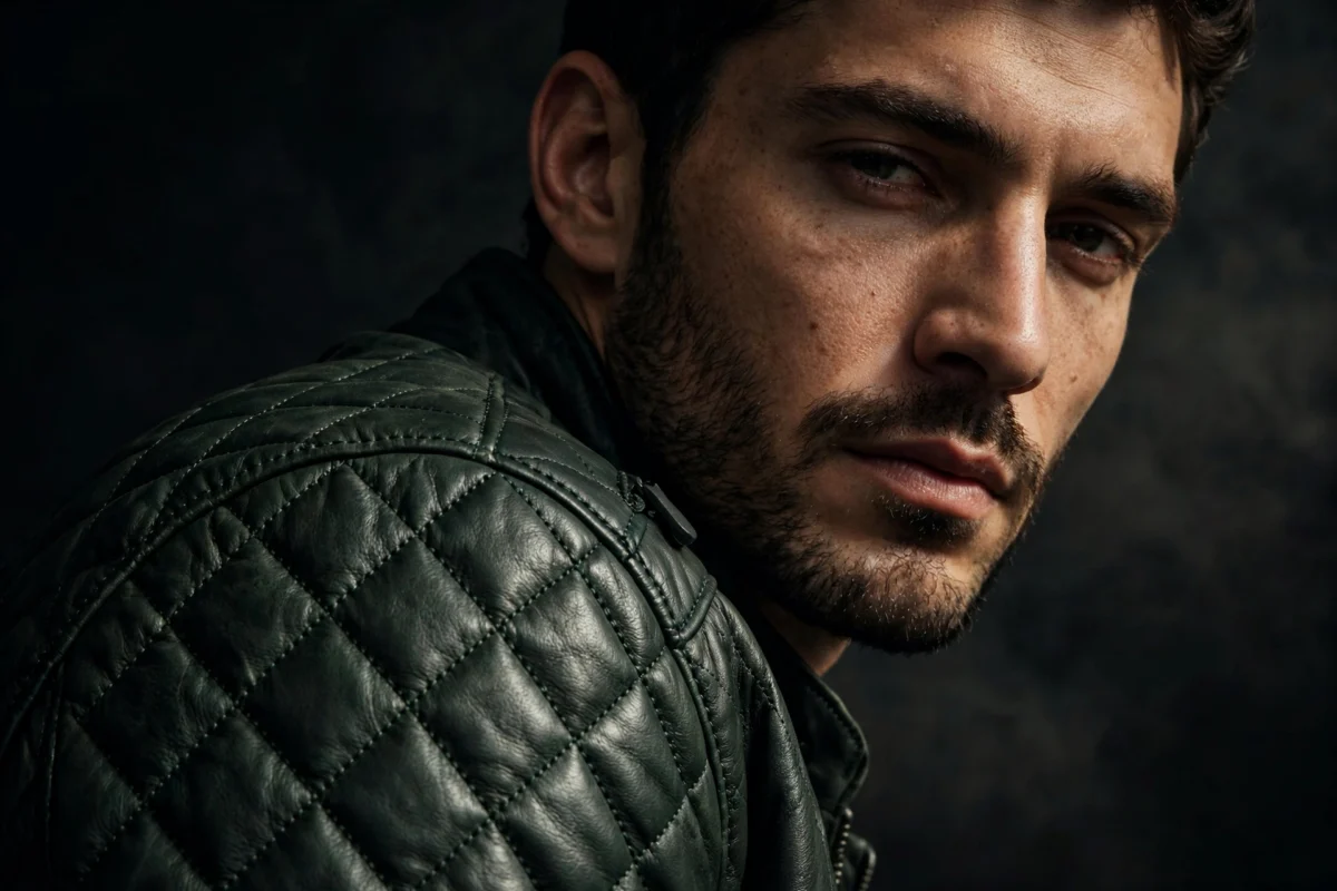 quilted leather jacket