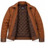 Maverick Cognac Brown Men's Classic Flight Jacket | Blackstone Jackets