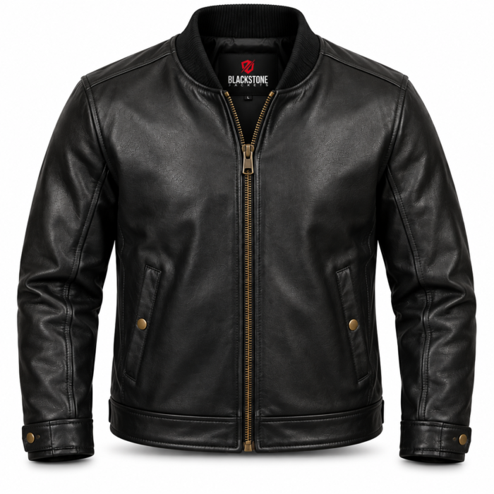 Aero Black Men's Classic Flight Leather Jacket | Blackstone Jackets
