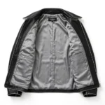 Rolls-Royce Leather Jacket inner view, plain lining with inside pockets and Blackstone Jackets neck label